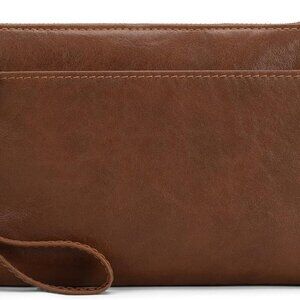 Genuine Leather Wristlet Clutch Wallet Purses with RFID Blocking, Small Crossbod
